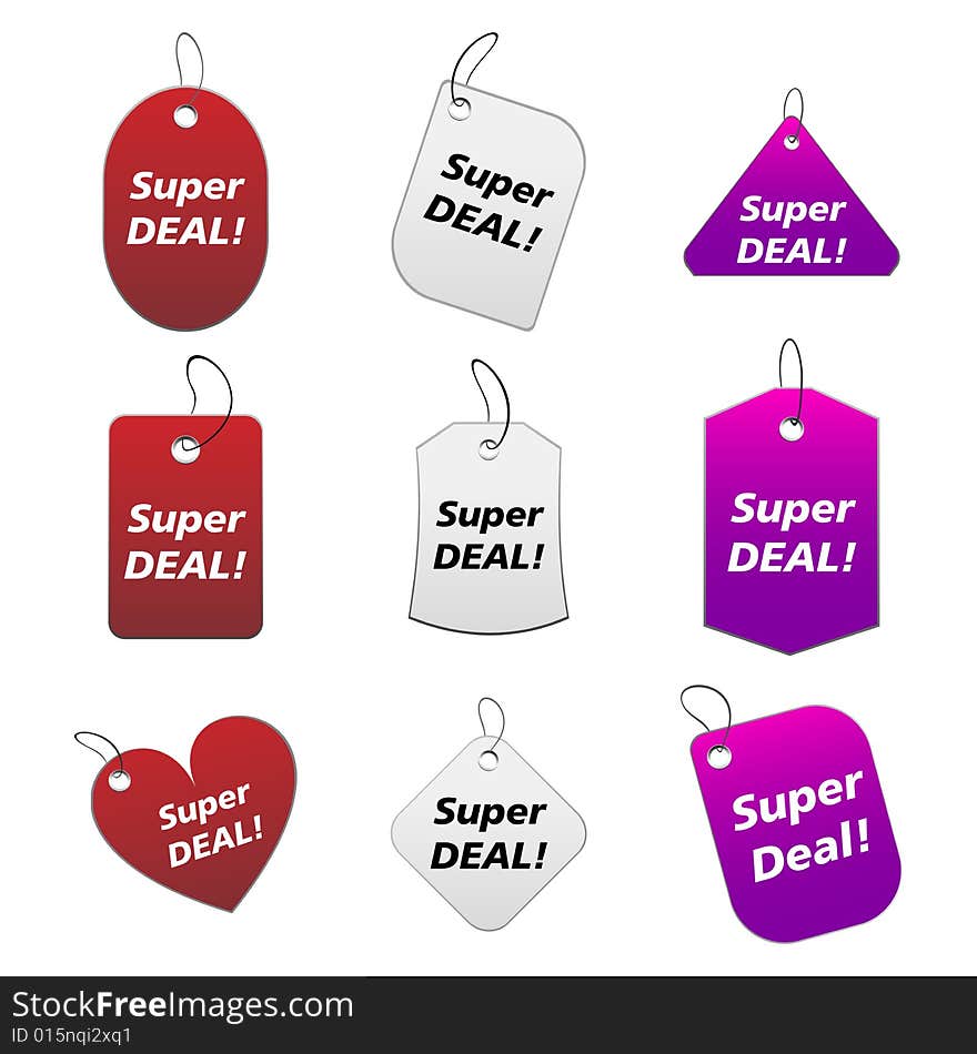 Colored tags - super deal