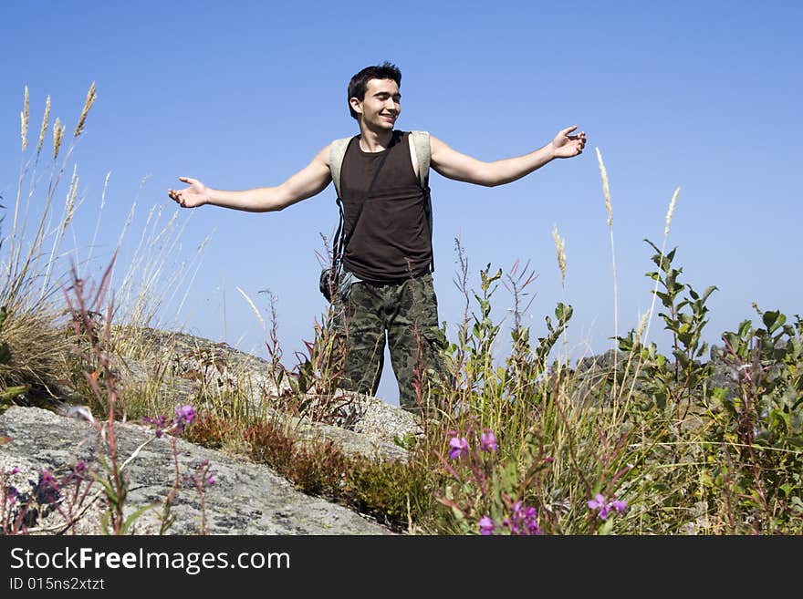 Boy in the mountain