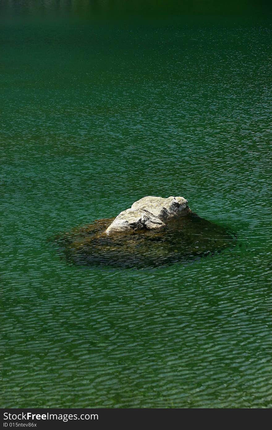 Rippling, clear water in the mountains.