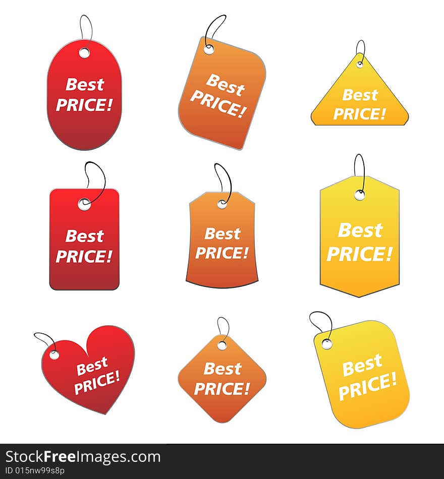 Colored tags - best price 3