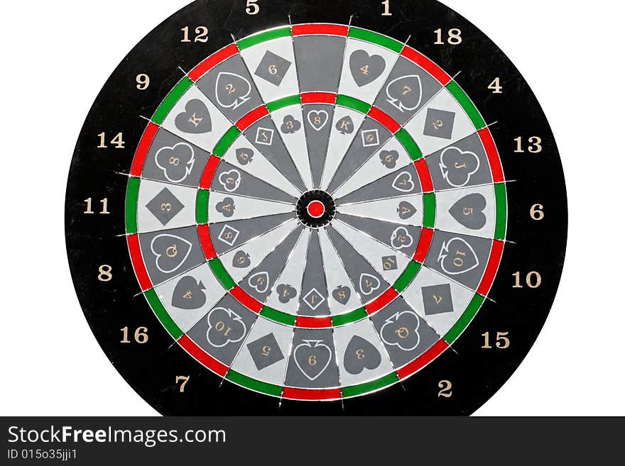 Part of dart board target for tournament. Part of dart board target for tournament