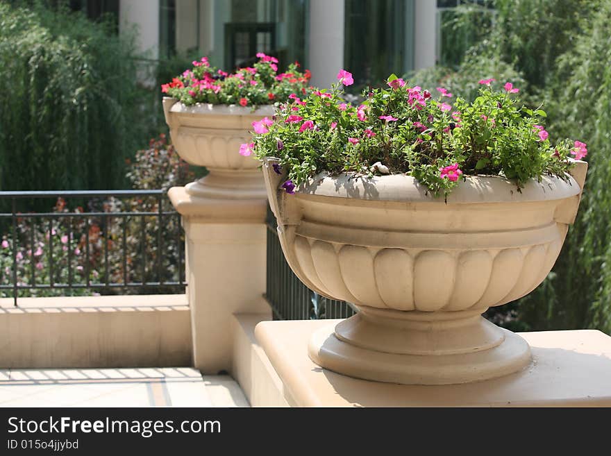 Flower bed in a garden. Flower bed in a garden