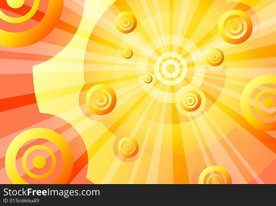 Vector illustration of Abstract Orange