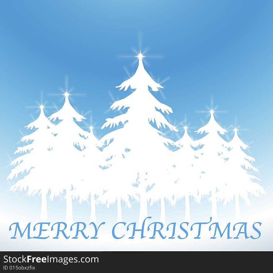 White Christmas Tree Card 2