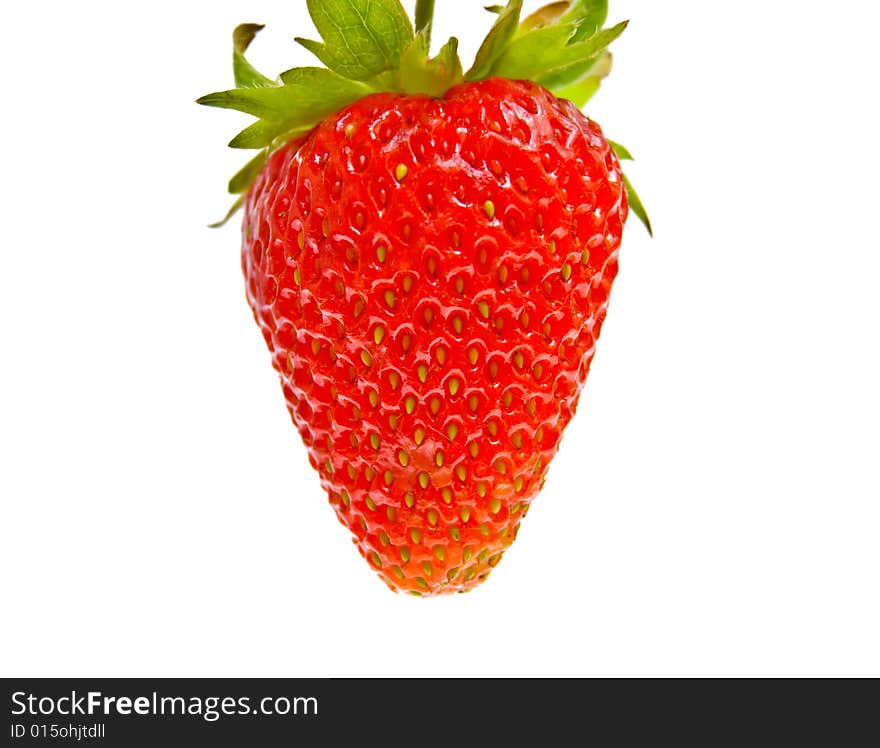 Fresh strawberry on a white background