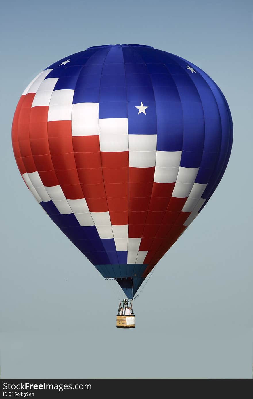Hot air balloon in flight