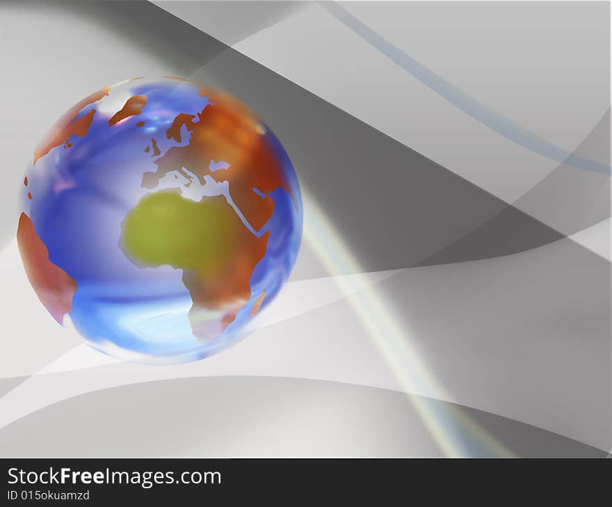 An abstract background with the globe