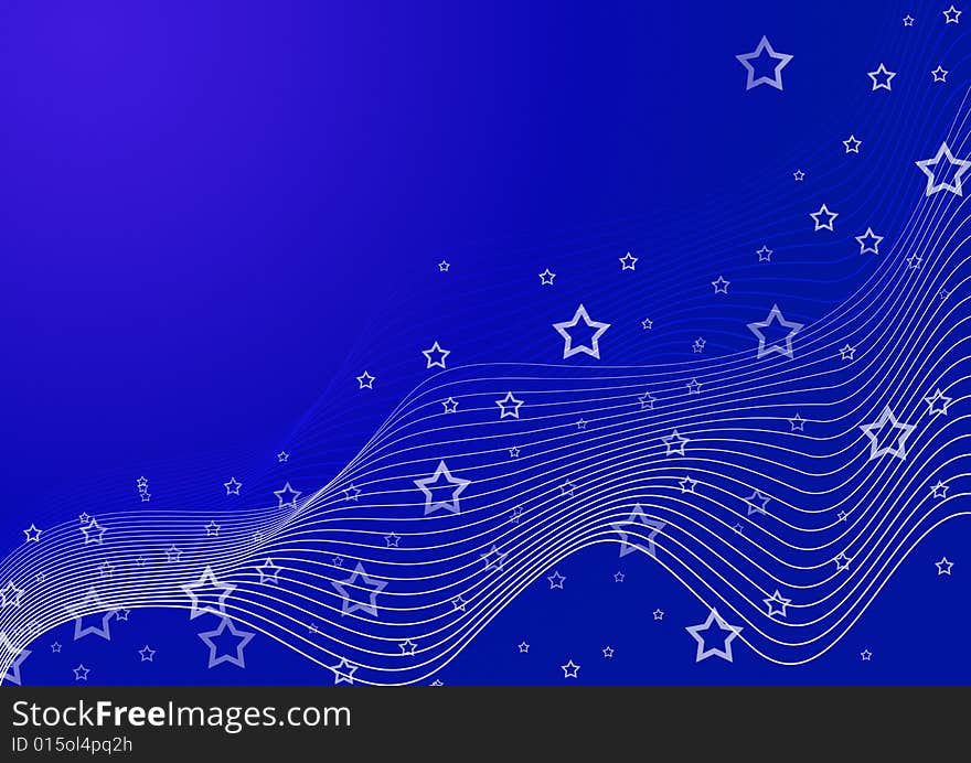 Blue background with stars