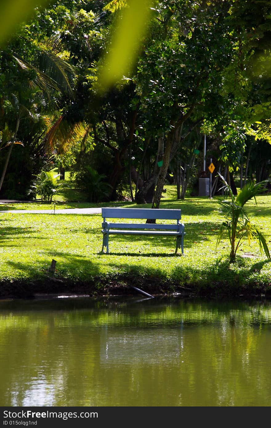 A public park in Bangkok on holiday time