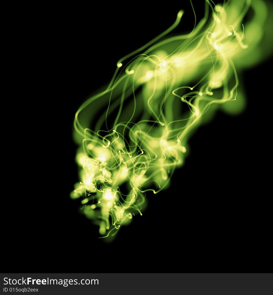 Bright green smoky background