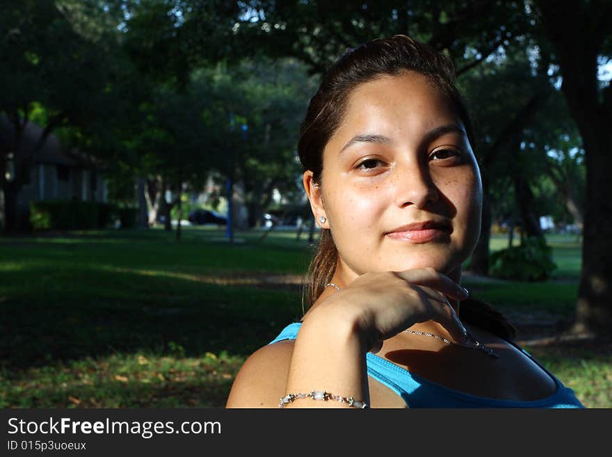 Young Woman In The Park