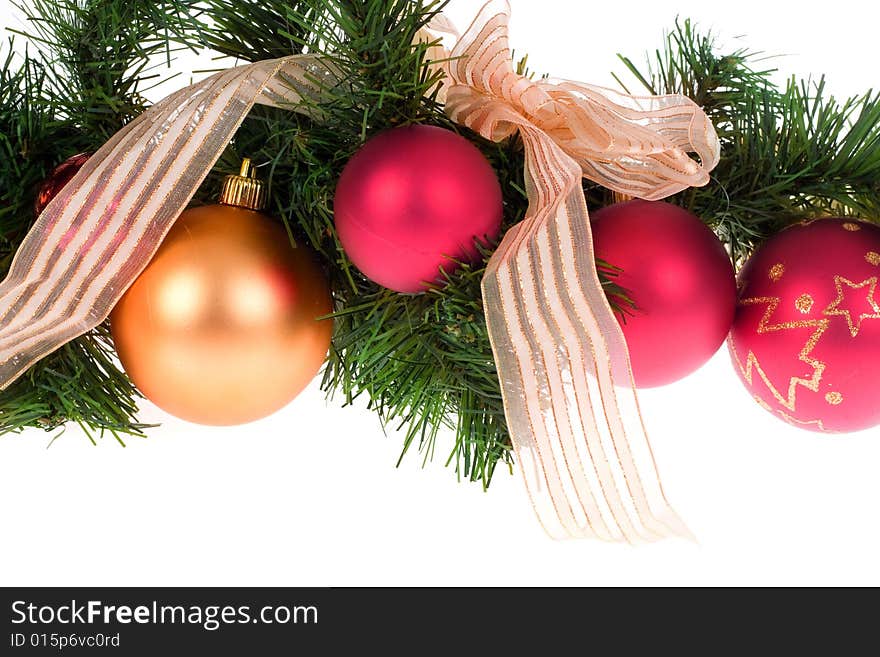 Christmas Decoration, photo on the white background