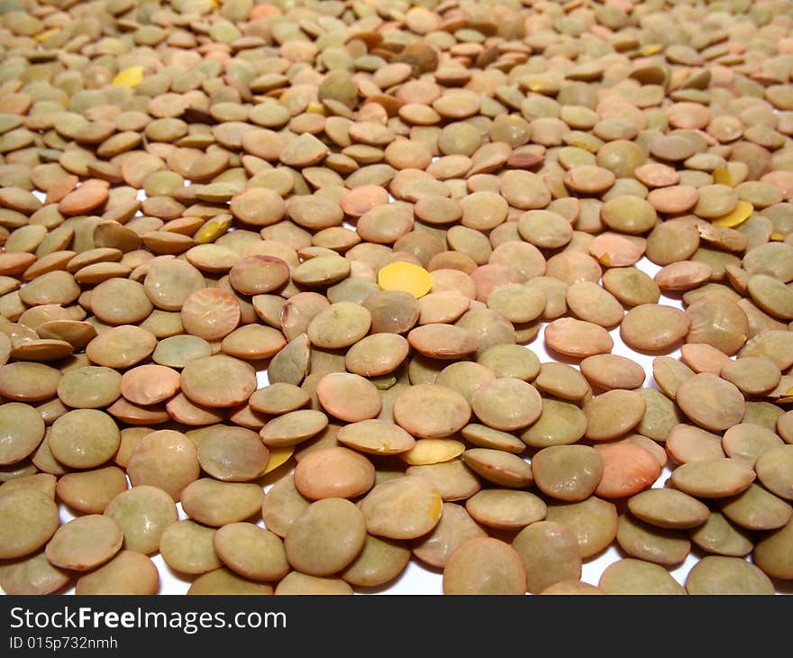 Detail of lentils, food background, wholesome nourishment