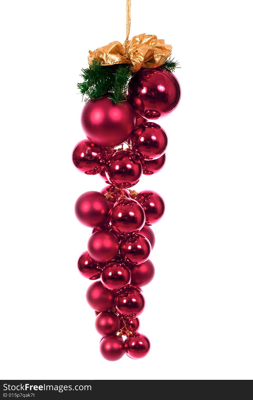 Christmas Decoration, photo on the white background