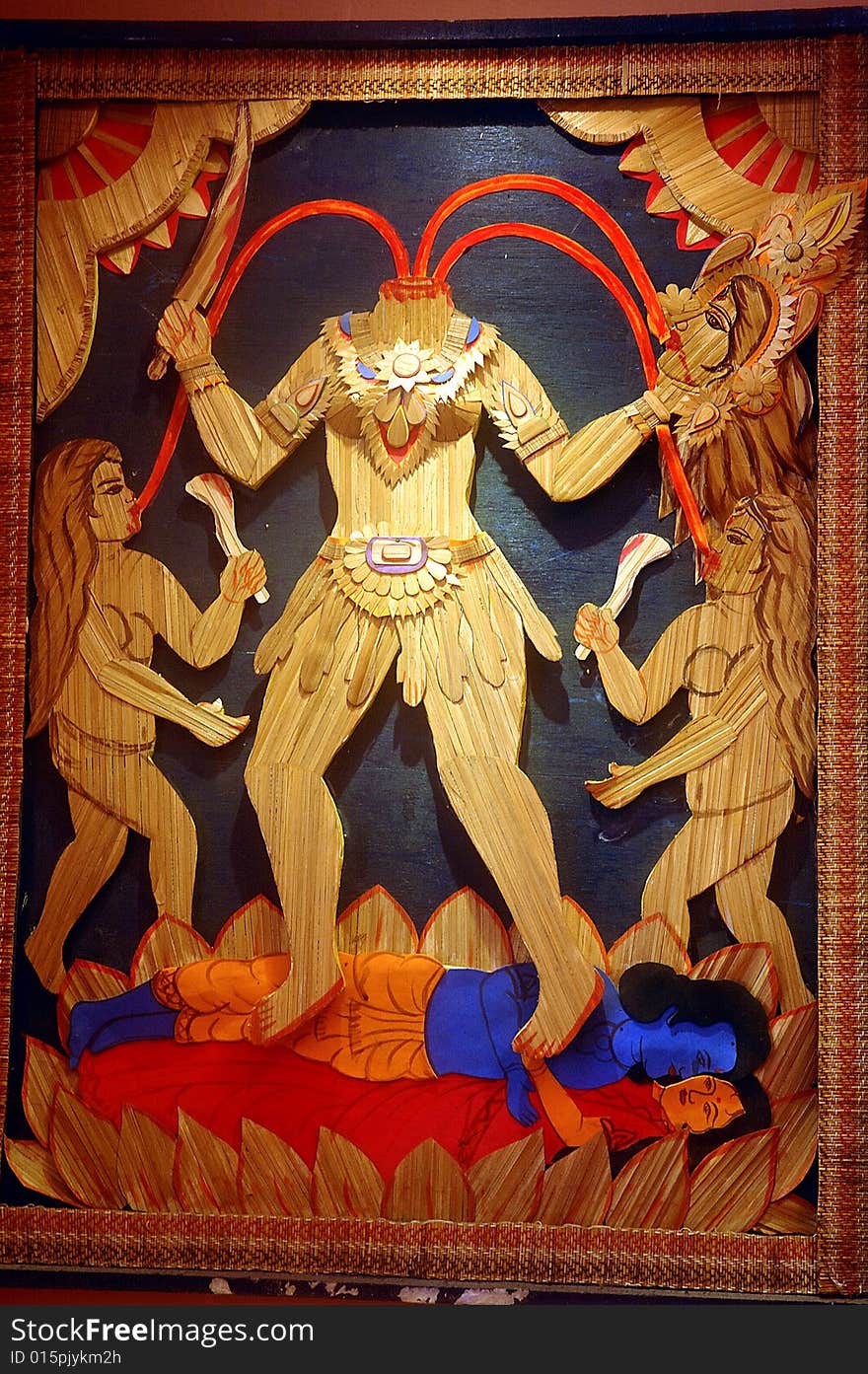 Indian Art Form Used For Durga Festival.