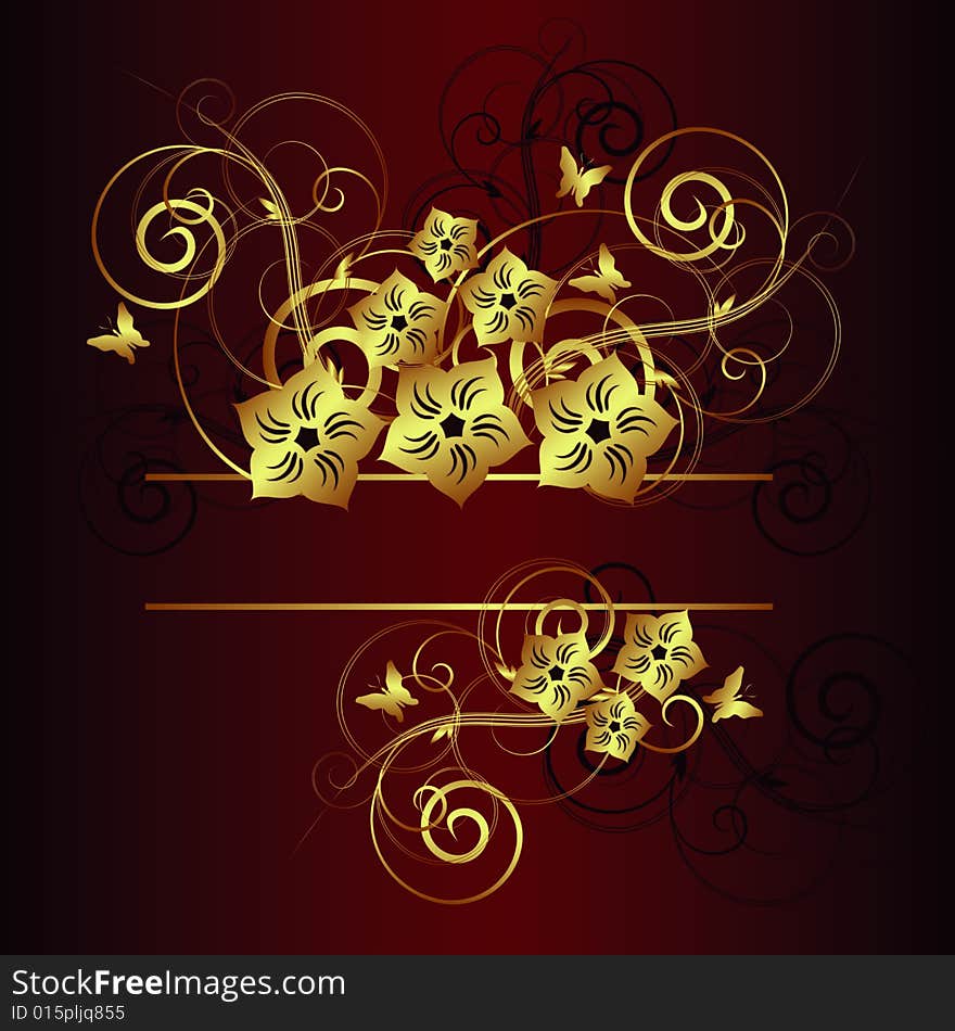 Vector floral background