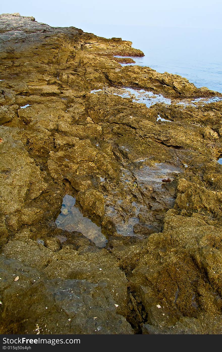 Mediterranean sea coast in the morning