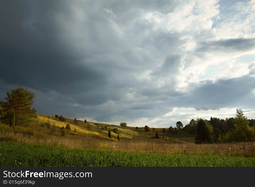 Beautiful autumn hills