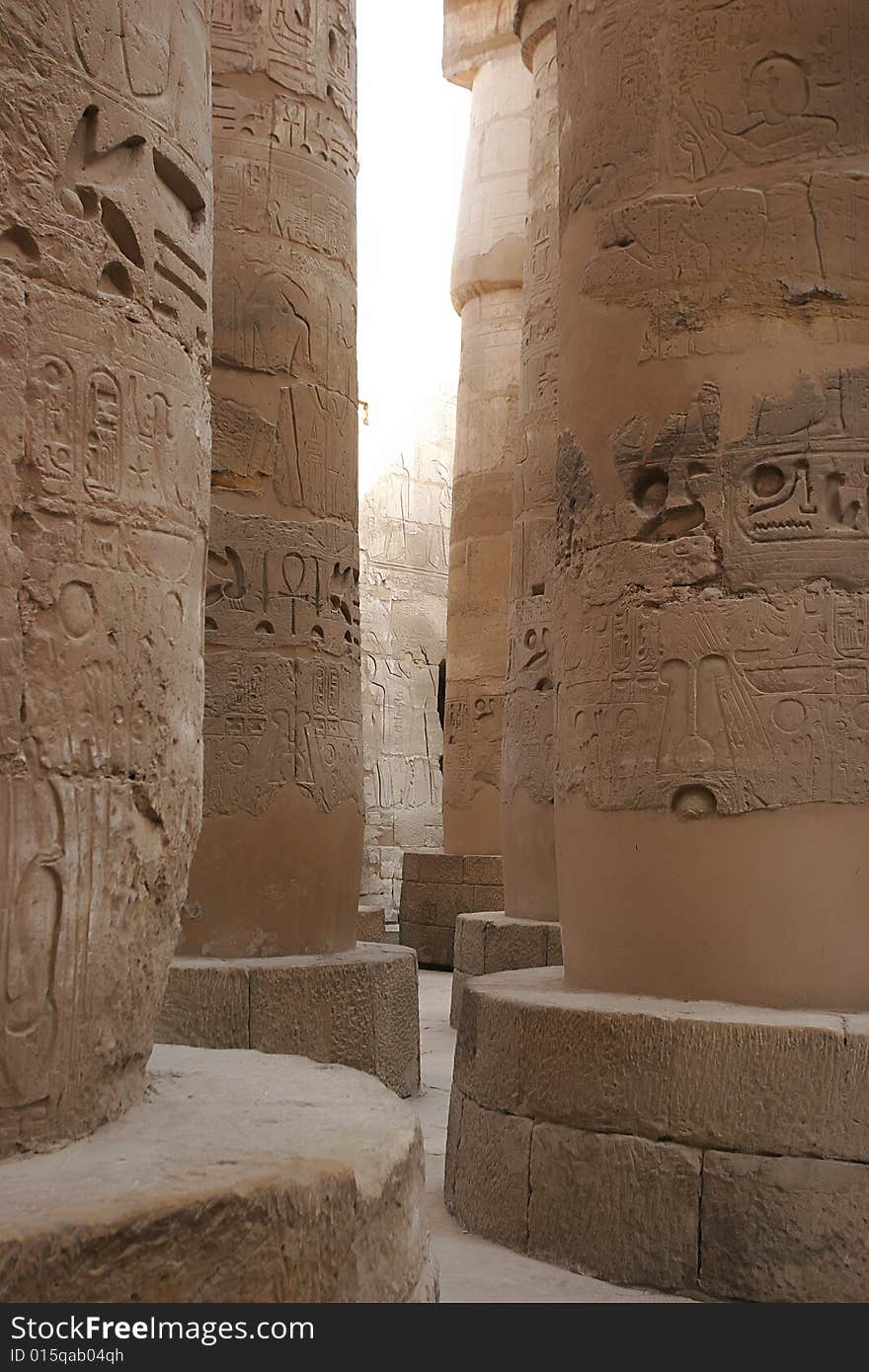 Columns in karnak temple