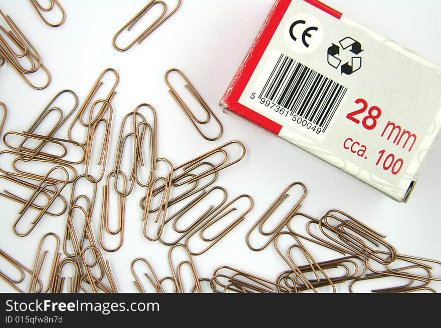 Copper Writing Paper Clips And Box