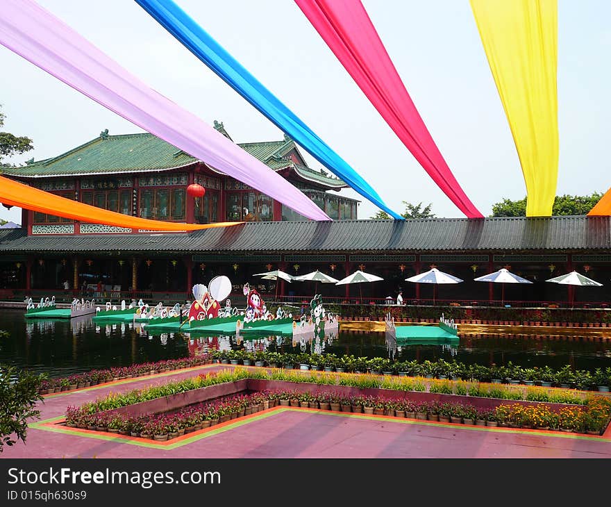 A outdoor spaces for the celebration of Beijing Olympics. A outdoor spaces for the celebration of Beijing Olympics