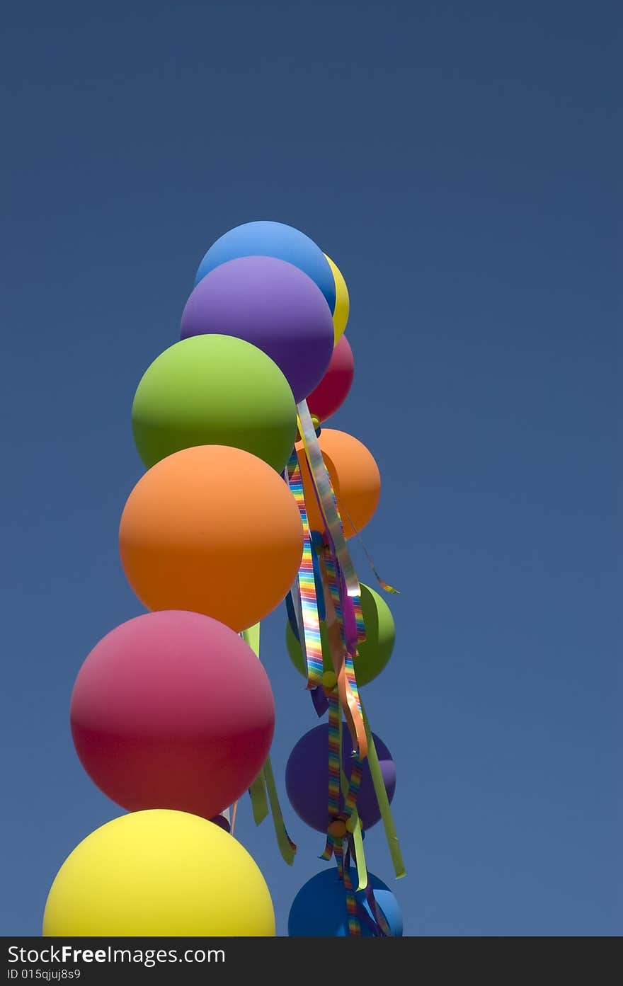 Colored Balloons In The Sky. Colored Balloons In The Sky