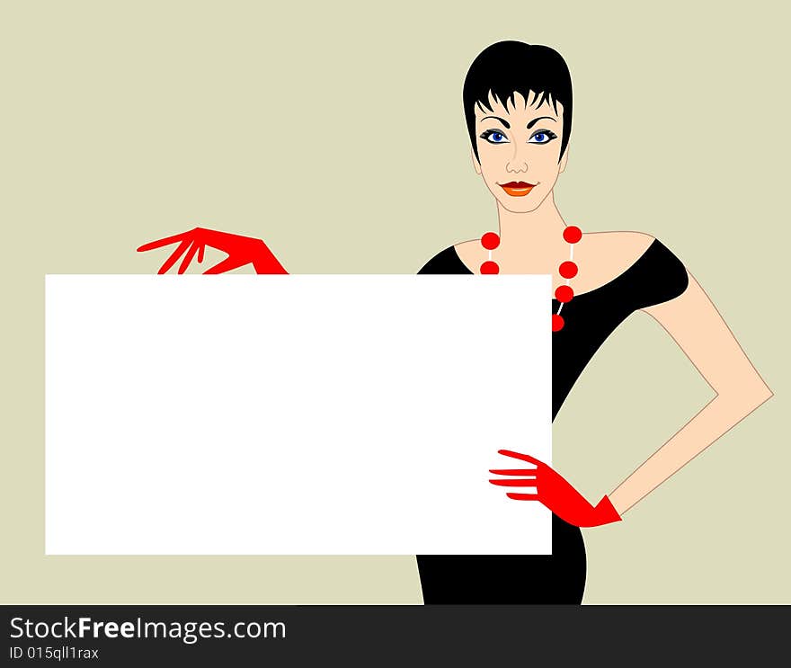 Elegant Women Vector Banner