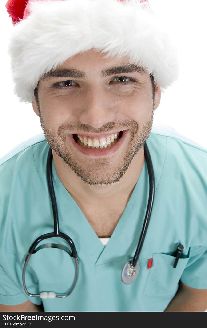 Smiling doctor with stethoscope