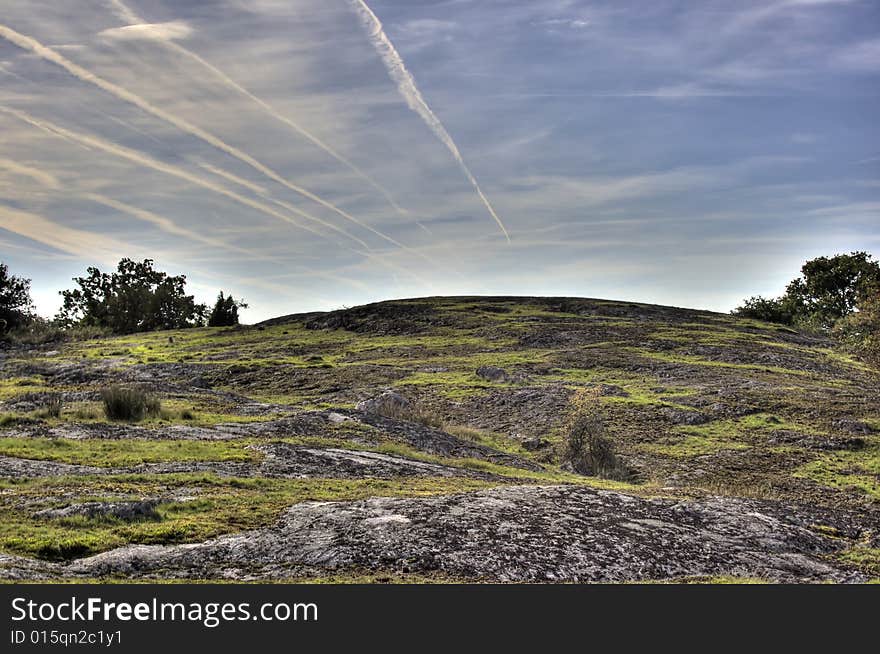 Cliff against the sky