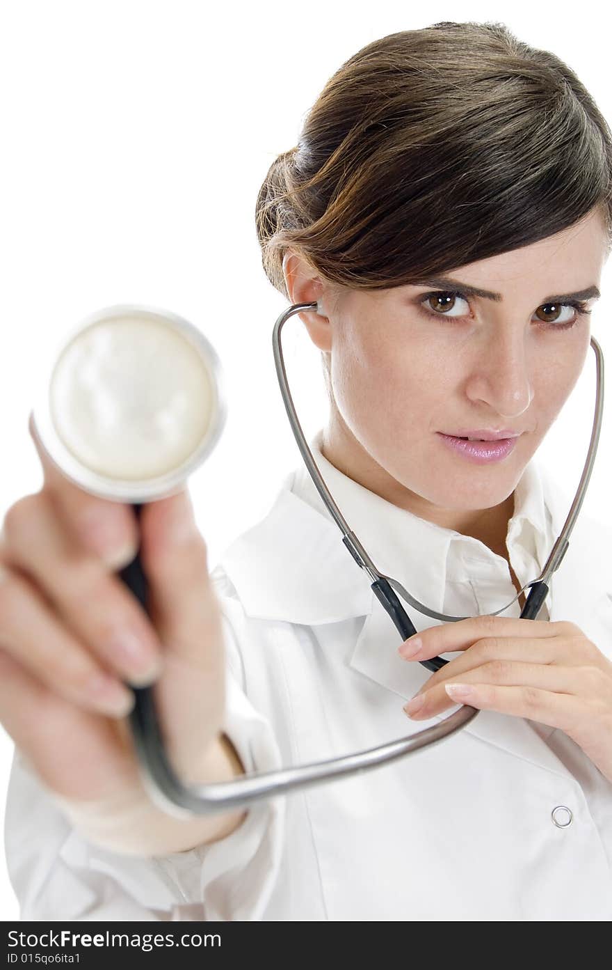 Lady Doctor Showing Stethoscope