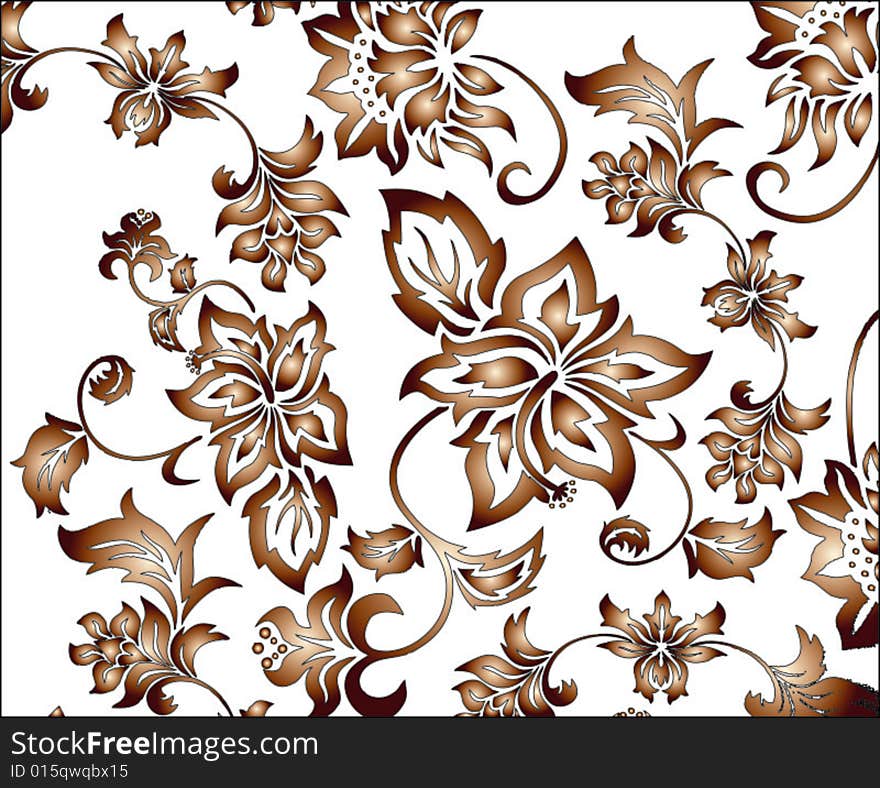 Ornate Golden Flower Pattern