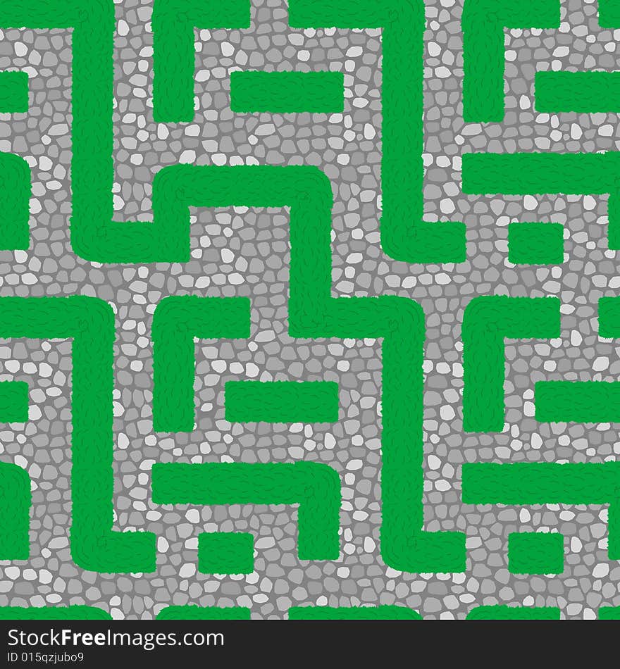 Live labyrinth. Seamless vector pattern. Live labyrinth. Seamless vector pattern