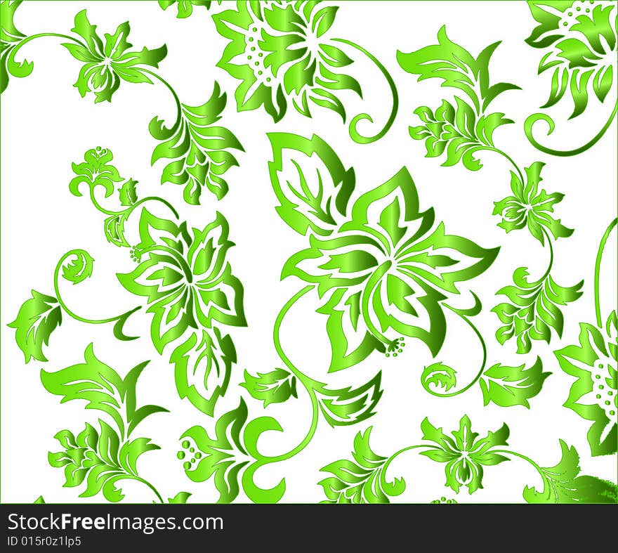 Green Flower Background Pattern