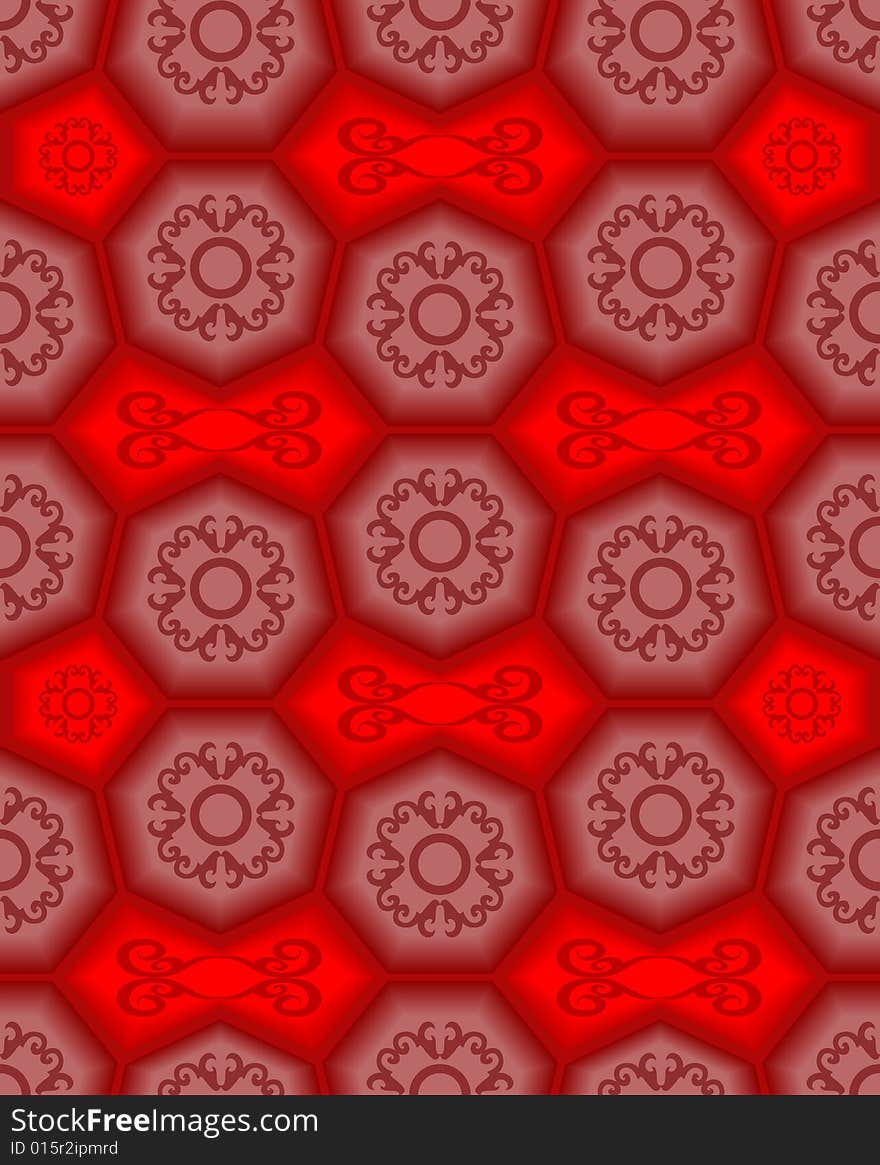 Seamless 3d tile pattern