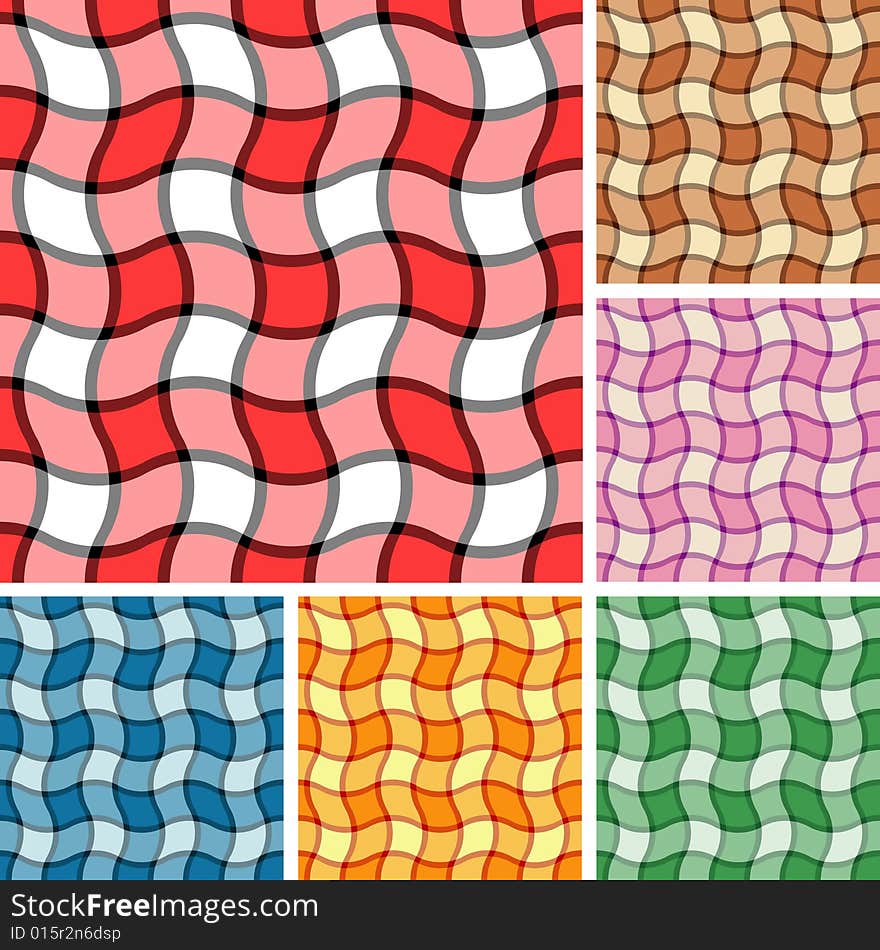 Big collection of seamless plaid patterns