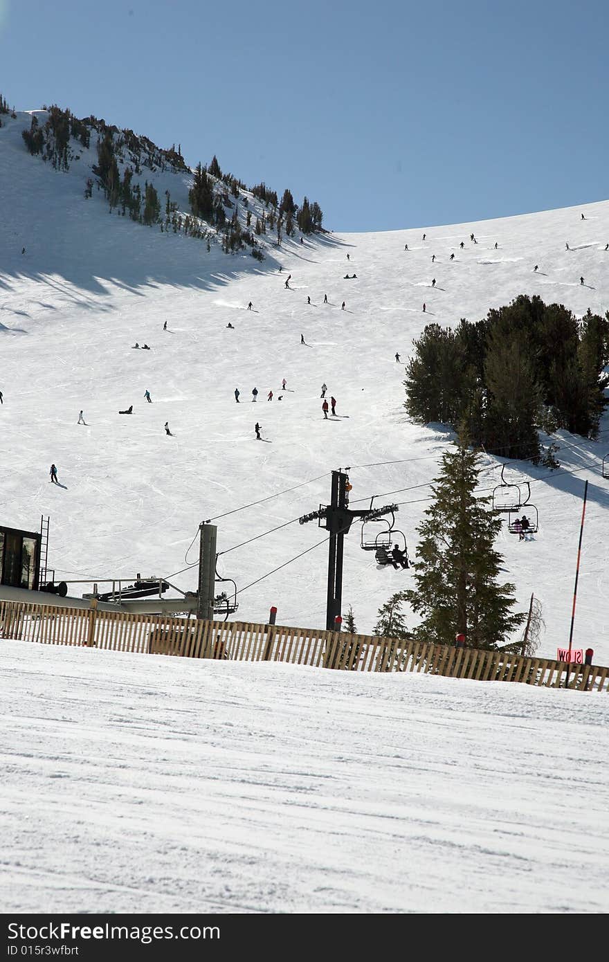 Chair lift at ski ressort in California