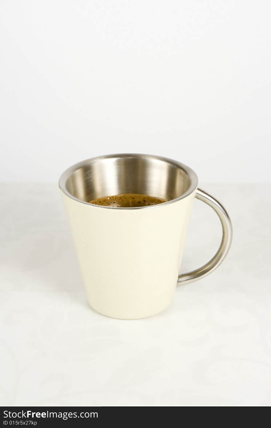 Metal mug with clipping path