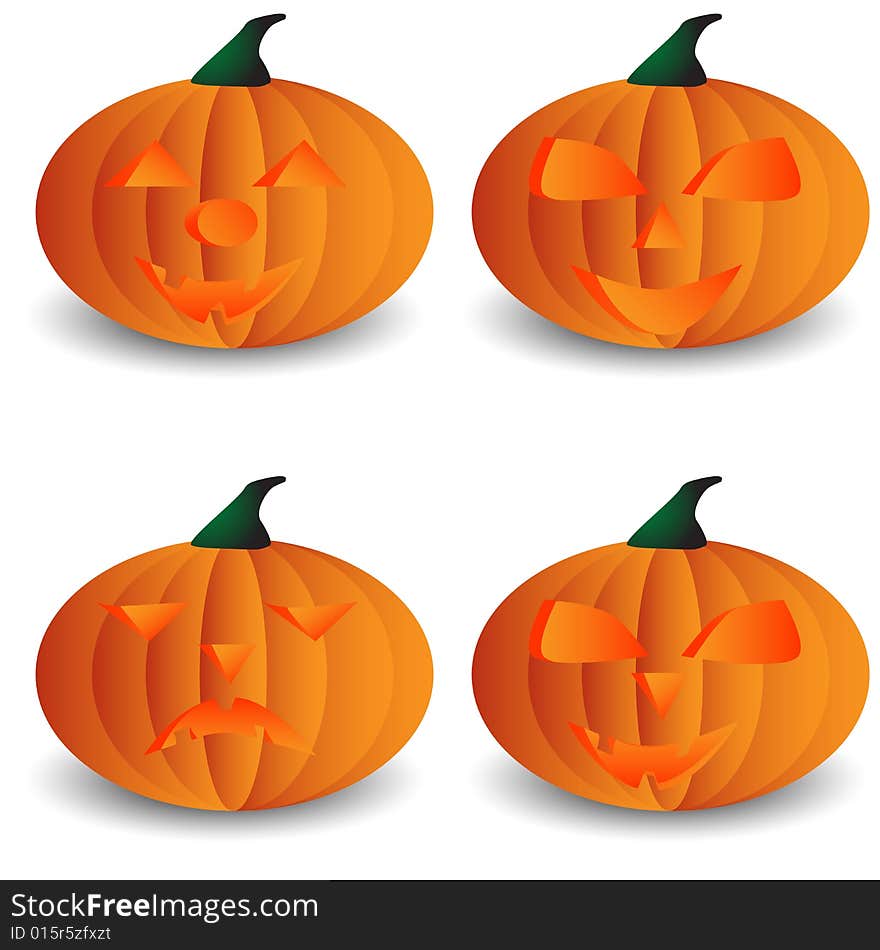 Halloween pumpkin poster. Vector illustration