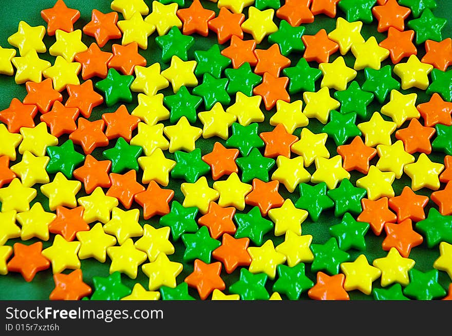 Colorful candy stars