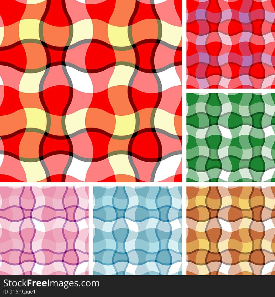 Big collection of seamless plaid patterns. Volume 6