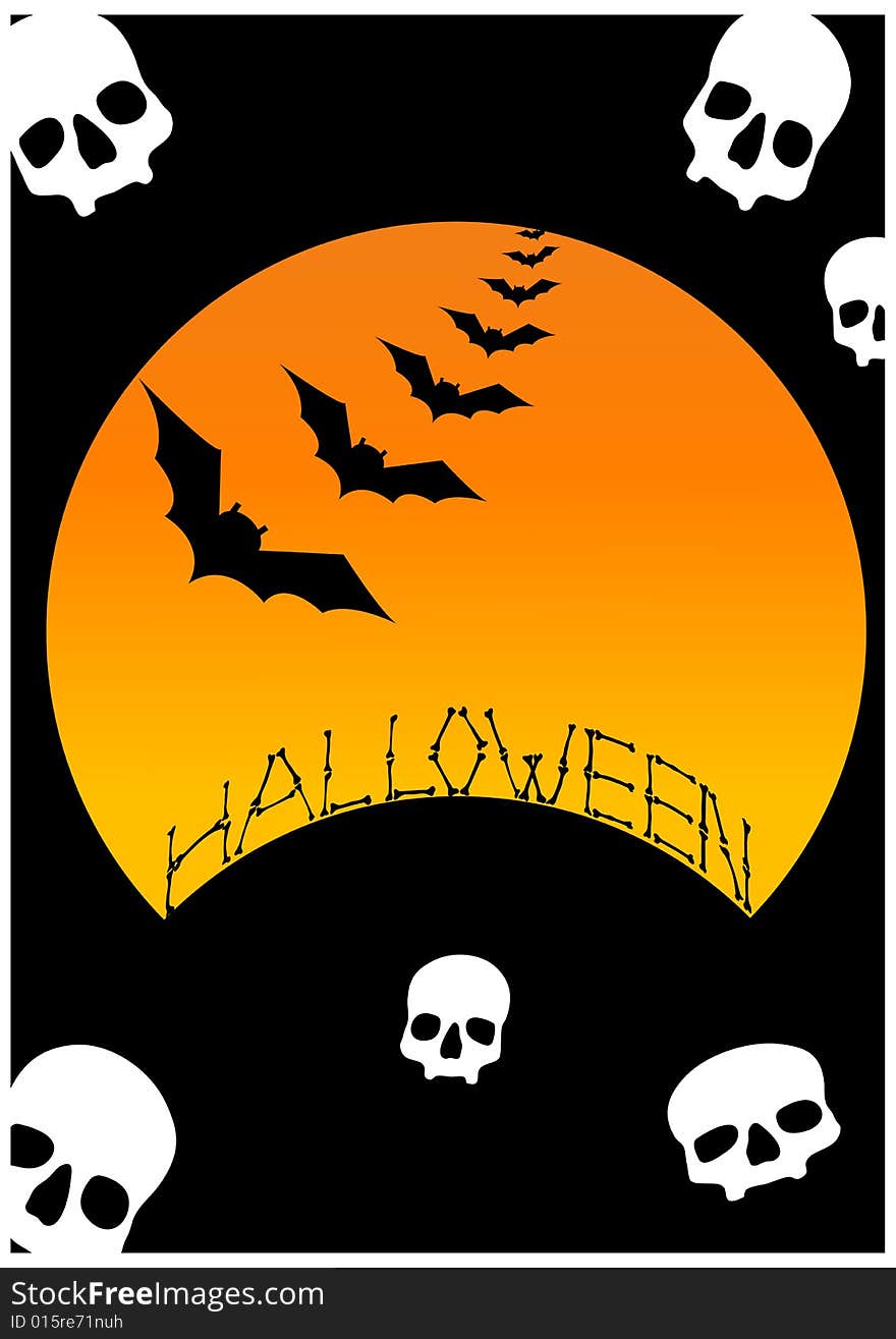 Bright Halloween background vector illustration. Bright Halloween background vector illustration