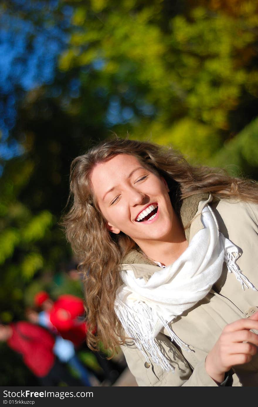 Young fresh smiling woman