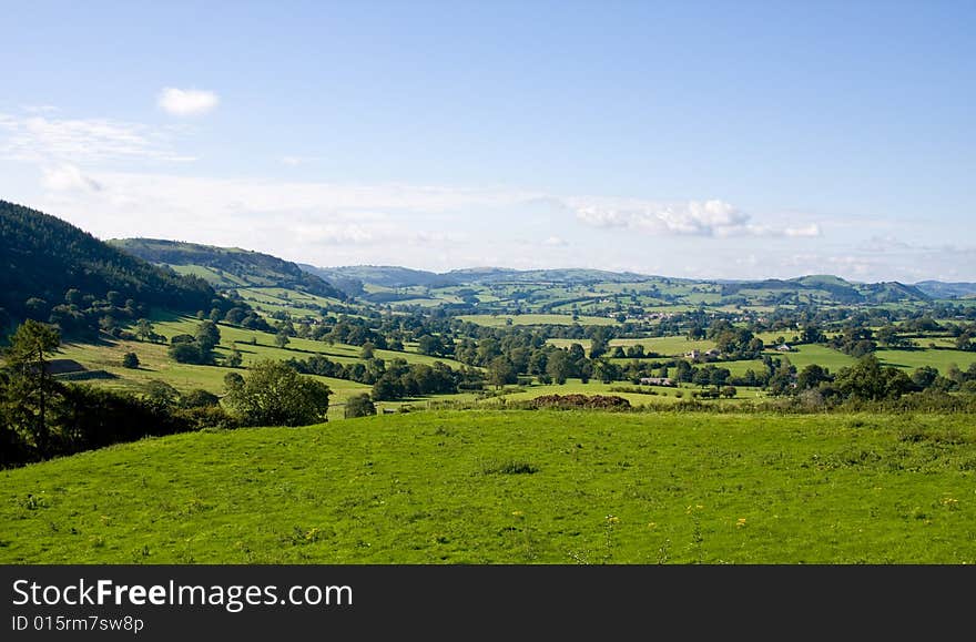 Rolling countryside in Wales