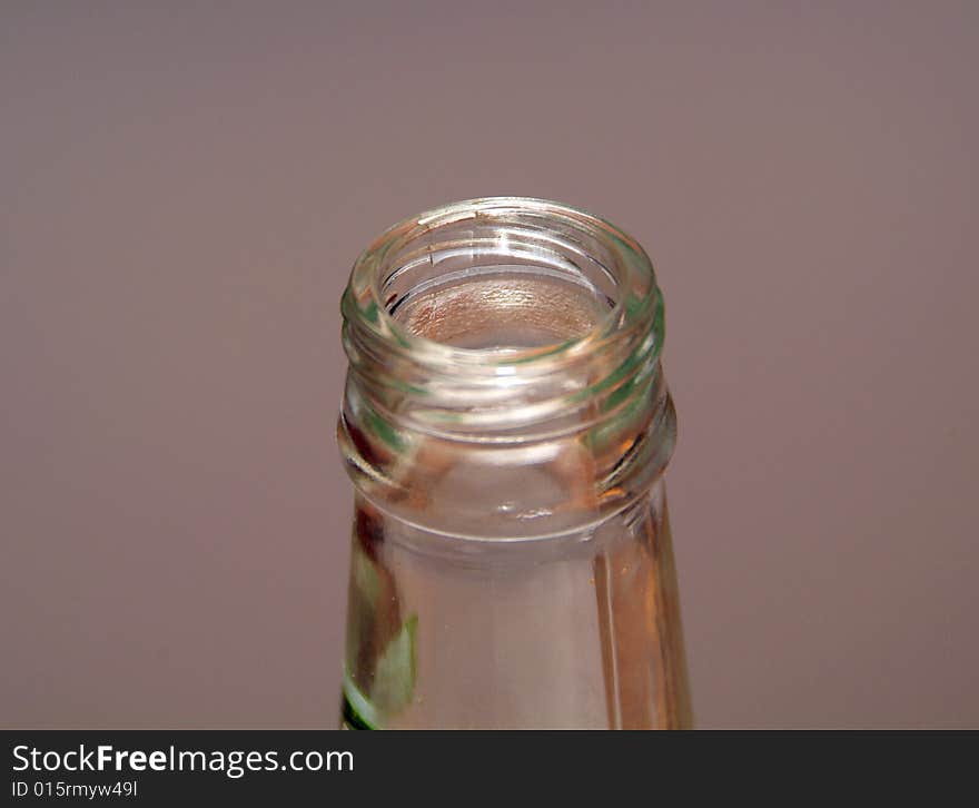 Clear glass bottle top