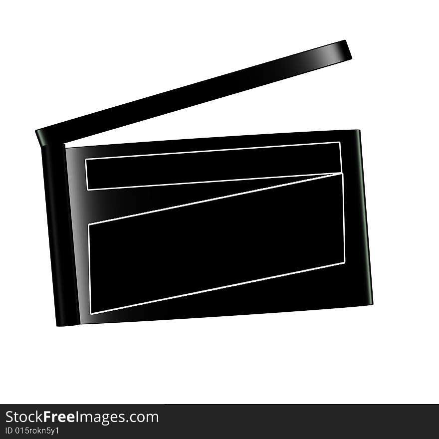 Cine equipment;s silhouette in a white background. Cine equipment;s silhouette in a white background