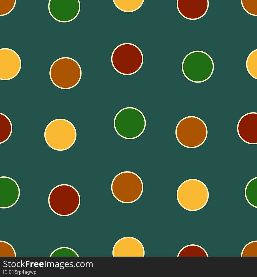 Polka Dots background pattern in bold colors. Polka Dots background pattern in bold colors