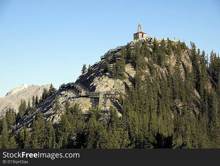 Summit of suphur mountain in banff national park, alberta Canada. Summit of suphur mountain in banff national park, alberta Canada