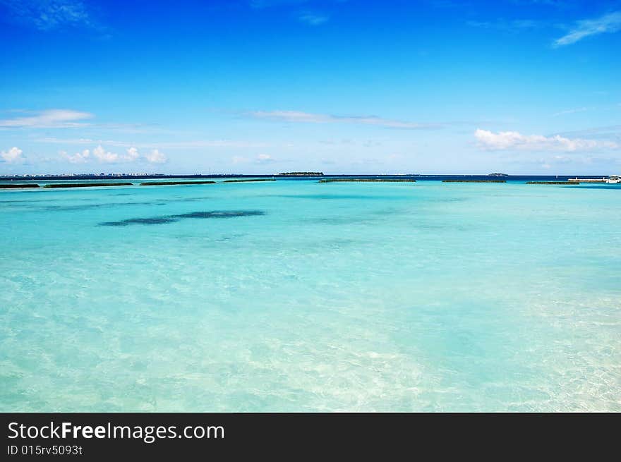 Landscape of an maldivian island