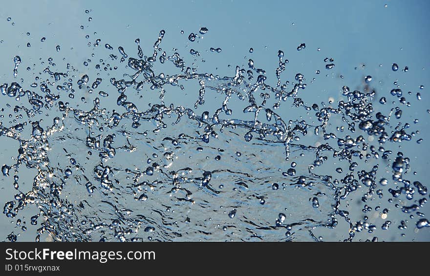 Shot of fresh water splashing