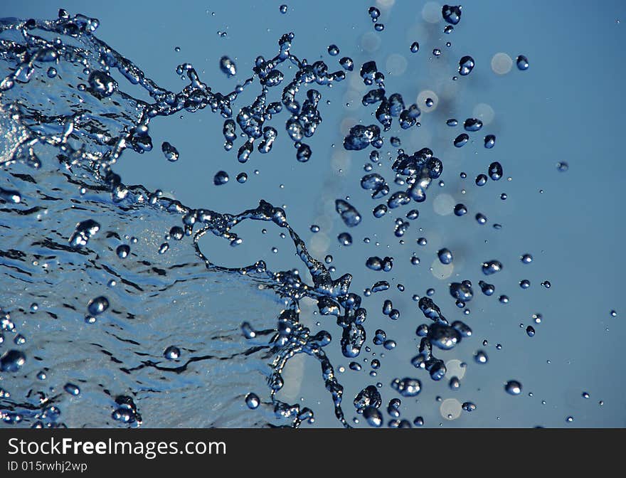 Shot of fresh water splashing